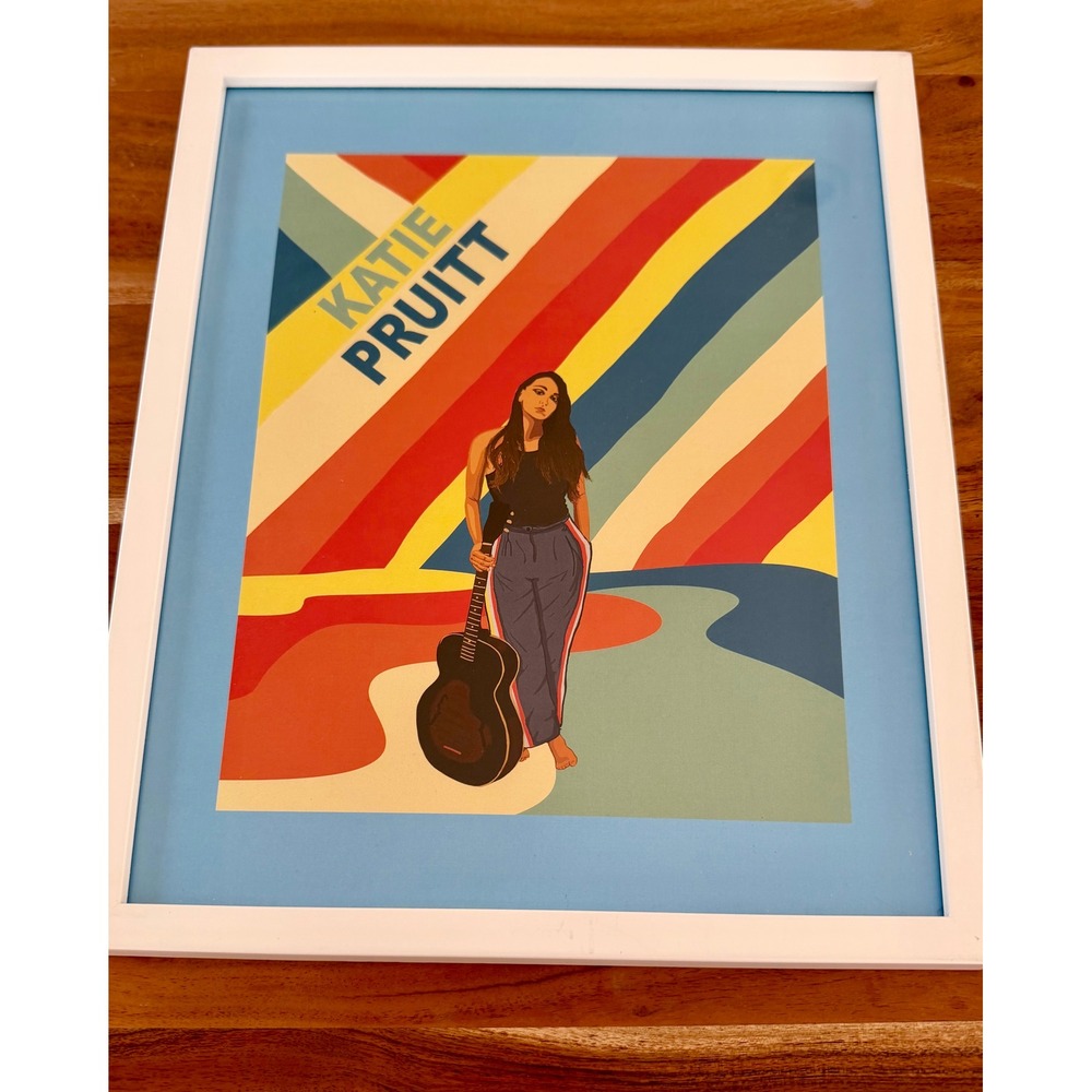 Katie Pruitt Framed Art Print Rainbow Music Poster 12x15 White Frame